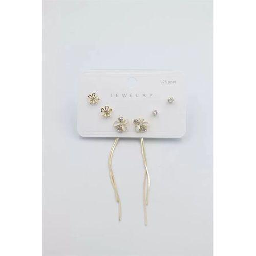 Çoklu Set Küpe - Altın