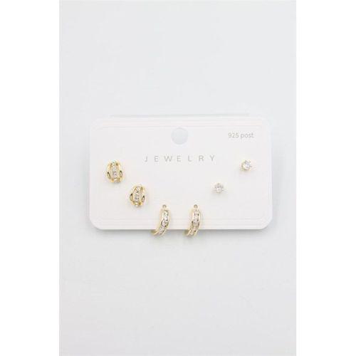 Çoklu Set Küpe - Altın