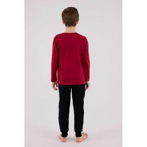 U.s. Polo Assn Uzun Kol Pijama Takım Us2203-4 Bordo