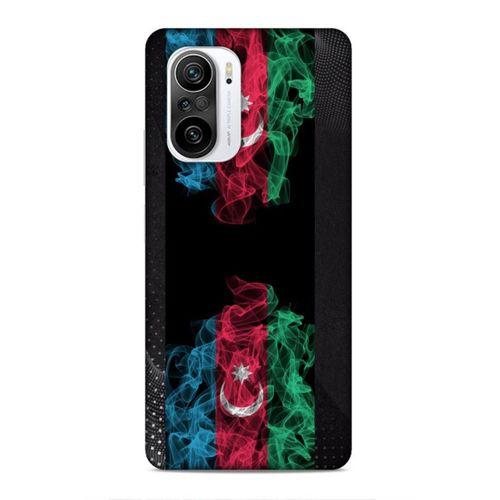 Xiaomi Redmi K40 Uyumlu Kılıf Azarbaijan (5) Koruma Kabı Azeri Bayrak İllustre
