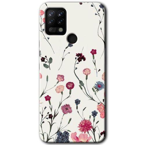 Tecno Pova Kılıf HD Desen Baskılı Arka Kapak - Mat Çiçek + Kırılmaz Cam