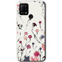 Tecno Pova Kılıf HD Desen Baskılı Arka Kapak - Mat Çiçek + Kırılmaz Cam