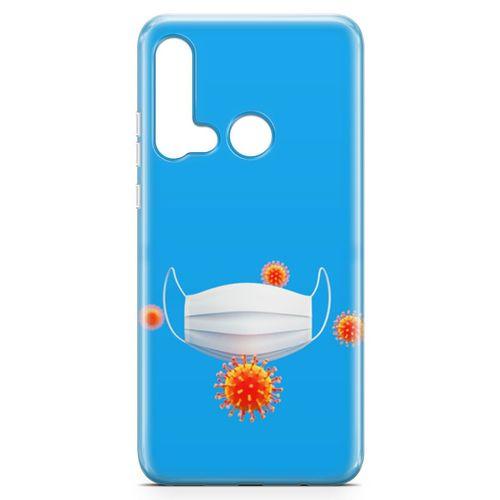 Huawei Nova 5i Kılıf Maske Ve Virusler Arka Kapak Koruma Desenli Full Koruyucu