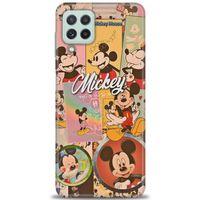 Samsung Galaxy A22 Kılıf HD Baskılı Kılıf - I Love Mickey + Tam Ekran Koruyucu