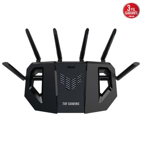 ASUS TUF-BE6500, BE6500, 3 Port, 6500Mbps, Dual Band, WİFİ 7, AiMesh, AiProtection Pro, GAMING Extendable Router