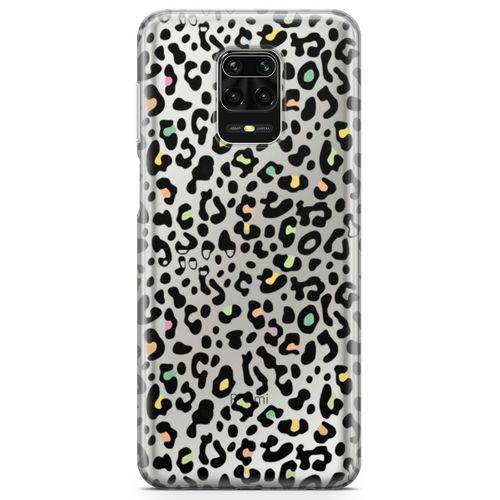 Xiaomi Redmi Note 9 Pro Kılıf Colorful Leopar Arka Kapak Koruma Desenli Full Koruyucu