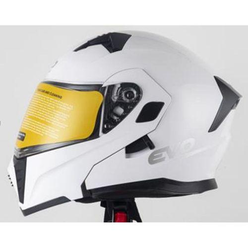 SEVGENT Kask Çenesi Açılır Gözlüklü Evo Mat Beyaz 90607 -M-