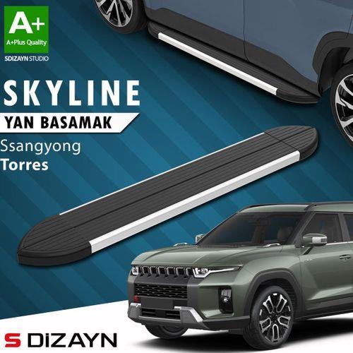 S-Dizayn Ssangyong Torres Skyline Aluminyum Yan Basamak 183 Cm 2023 Üzeri A+ Kalite