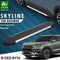 S-Dizayn Ssangyong Torres Skyline Aluminyum Yan Basamak 183 Cm 2023 Üzeri A+ Kalite