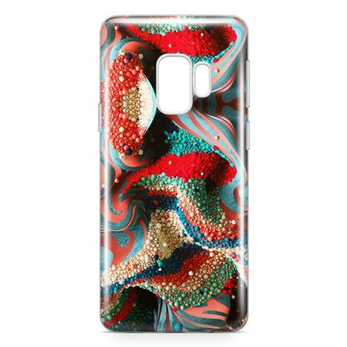 Samsung Galaxy S9 Kılıf Kabartma İnciler Arka Kapak Koruma Desenli Full Koruyucu