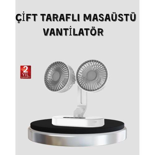 Usb  Çift Kafalı Vantilatör – 720° Döner Başlık Ve Sessiz Çalışma Özelliği