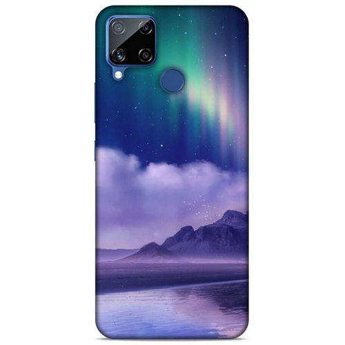 Lopard Oppo Realme C15 Uyumlu Kılıf Gece'S (32) Soft Silikon Kılıf Norveç Kuzey Işıkları