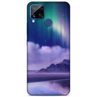 Lopard Oppo Realme C15 Uyumlu Kılıf Gece'S (32) Soft Silikon Kılıf Norveç Kuzey Işıkları