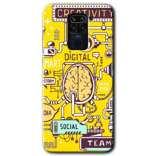 BeRa Aksesuar  Xiaomi Redmi Note 9 Kılıf Baskılı Kapak - Smart 2 +Tam Kaplayan Mat Seramik