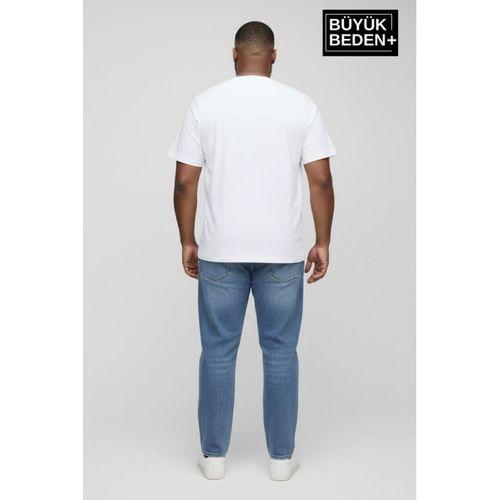 Erkek Büyük Beden Capri Island Baskılı 3xl-6xl Bisiklet Yaka Tshırt SPR26BTS510-14