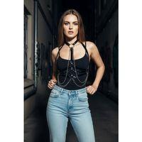 Siyah Kadın Kemer Zincir Detaylı Vücut Aksesuarı - Brf10