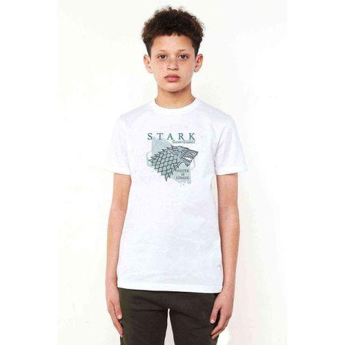 Game Of Thrones Baskılı Unisex Çocuk Beyaz t-shirt
