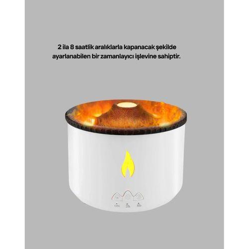 3d Alev Işıklı Aromaterapi Makinesi – 360 Ml Su Kapasiteli Sessiz Difüzör