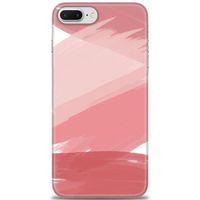 iPhone 8 Plus Kılıf HD Baskılı Kılıf - Pembe Palet + Tam Ekran Koruyucu