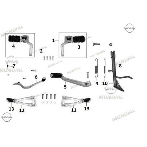 MONDİAL Mondial Rx1 Enduro Ön Basamak Sağ Orj *