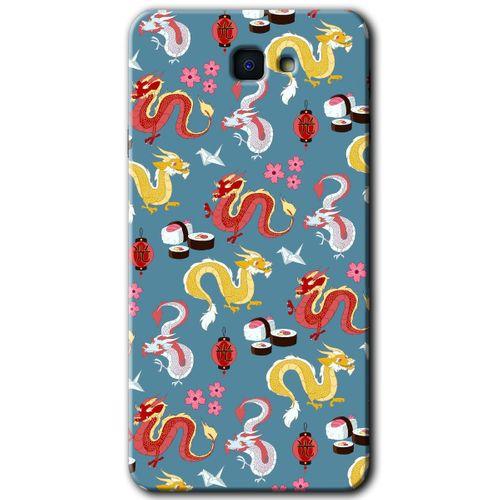 Galaxy J7 Prime Kılıf HD Desen Baskılı Arka Kapak - Funky Dragon