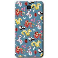 Galaxy J7 Prime Kılıf HD Desen Baskılı Arka Kapak - Funky Dragon