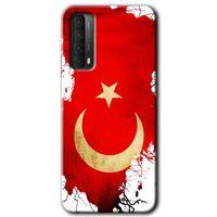 Huawei P Smart 2021 Kılıf HD Desen Baskılı Arka Kapak + Temperli Cam - Türkiyem