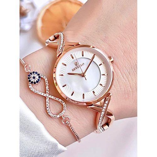 BLKT.2.617 Revello Elite Model Bronz/Rose Özel Renk 30 Mt Su Geçirmez+Bileklik Lady Wristwatch