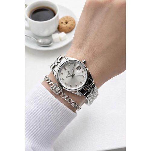 Daniel Klein 2 Yıl Garantili Çelik Kordon 30 Mt Suya Dayanıklı Kadın Kol Saati+Bileklik DKK.10991-1
