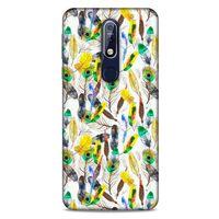 Nokia 7.1 Kılıf Desenli Özel Seri Tüyler (5) Koruma Kabı