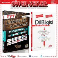 Liderler Karması TYT Problemler 10 Yayın 30 Deneme ve AKM Dil Bilgisi Soru Bankası Seti 2 Kitap