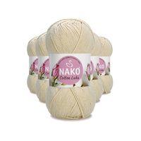 5 Adet Cotton Lüks Yelek Tunik Kazak Bluz Hırka İpi Yünü Açık Bej 97543