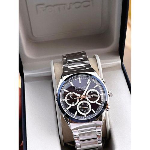 Ferrucci İç Fonksiyonları Aktif 30mt Suya Dayanıklı Çelik Kordon + Bİleklik Hediyeli Erkek Kol Saati VS.BLKT.0751