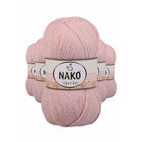 5 Adet Süper İnci El Örgü İpi 100 gr Açık Pudra 1479