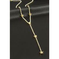 Yıldız Şerit Taşlı Çelik Y Kolye