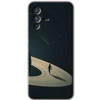 MRCİLETİSİM Vivo V23 5G Kılıf HD Desen Baskılı Arka Kapak+Temperli Cam - Space Planet