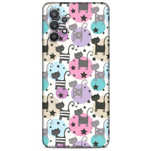 Lopard Samsung Galaxy A32 Uyumlu Kılıf Kediler (9) Kılıf Puantiyeli Kedi