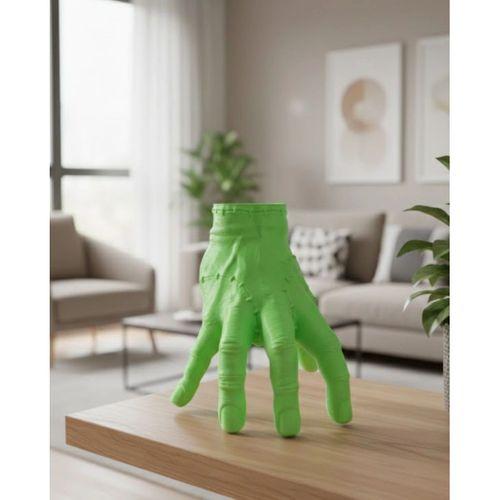 3d Yeşil El Dekoratif Heykel 27x22 Cm Büyük Boy Modern Tasarım