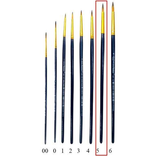 Habico Sentetik Sulu Boya Fırçası Gold Fırça Art 123 No:5 - 1 adet