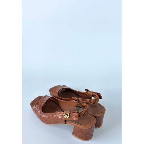 Alessi Kahve Rugan Topuklu Ayakkabı