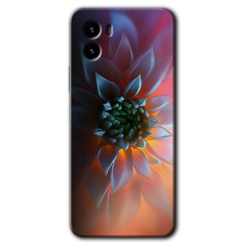 MRCİLETİSİM Vivo Y15s Kılıf HD Desen Baskılı Arka Kapak + Temperli Cam - Çiçek Motif