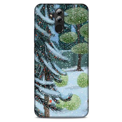 Huawei Mate 20 Lite Kılıf Snowix (43) Thin Fit Kılıf Beyaz Yeşil