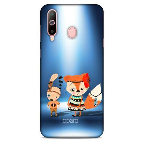 Samsung Galaxy A60 Kılıf FunnyMaX (1) Kılıfı Mavi Beyaz