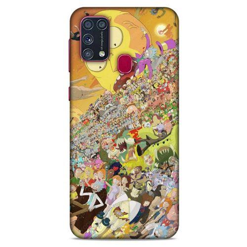 Samsung Galaxy M31 Uyumlu Kılıf Rick And Morty (37) Silicone Cover Slick Morty