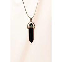 Onix Doğal Taşı Zincirli El Yapımı Tasarımlı Kolye Uç: 3,5 cm Zincir: 20 cm Kutulu