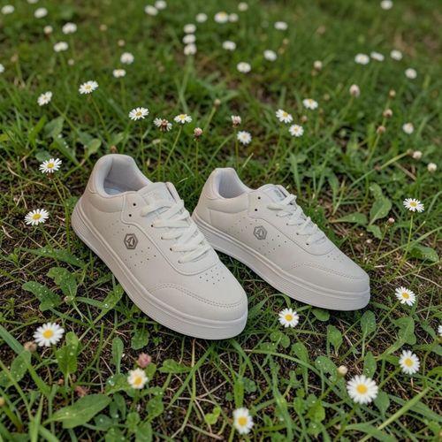 Crosberg 308 Beyaz Cilt Düz Taban Spor Ayakkabı