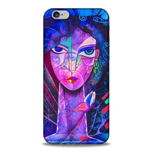 Lopard Apple Iphone 6S Uyumlu Kılıf Sürreal Yüzler ♀ (47) Crystal Flex Kılıf Baskılı