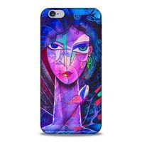 Lopard Apple Iphone 6S Uyumlu Kılıf Sürreal Yüzler ♀ (47) Crystal Flex Kılıf Baskılı