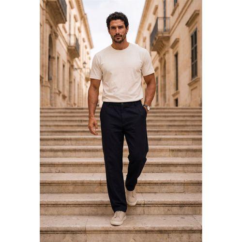 Sorrentino Relax Fit %100 Pamuk Flamlı Kumaş Erkek Jogger Pantolon - Siyah