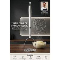 Patates Ezici 36 cm - Profesyonel 304 Paslanmaz Çelik Püre Avokado Sebze Ezici Ergonomik Mutfak Aleti 723662